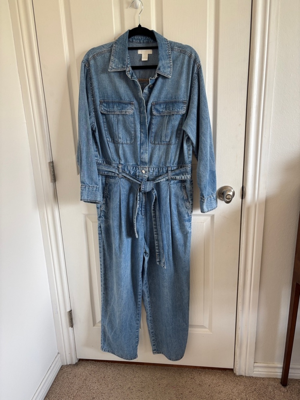 H&M Denim Jumpsuit Romper - Light Blue
